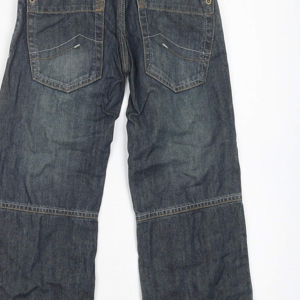 NEXT Boys Blue Cotton Bootcut Jeans Size 6 Years Regular Button