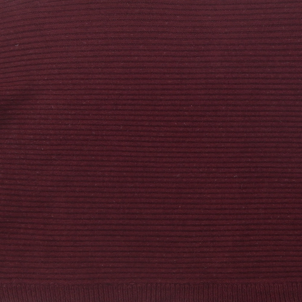 New Look Womens Purple Crew Neck Acrylic Pullover Jumper Size S