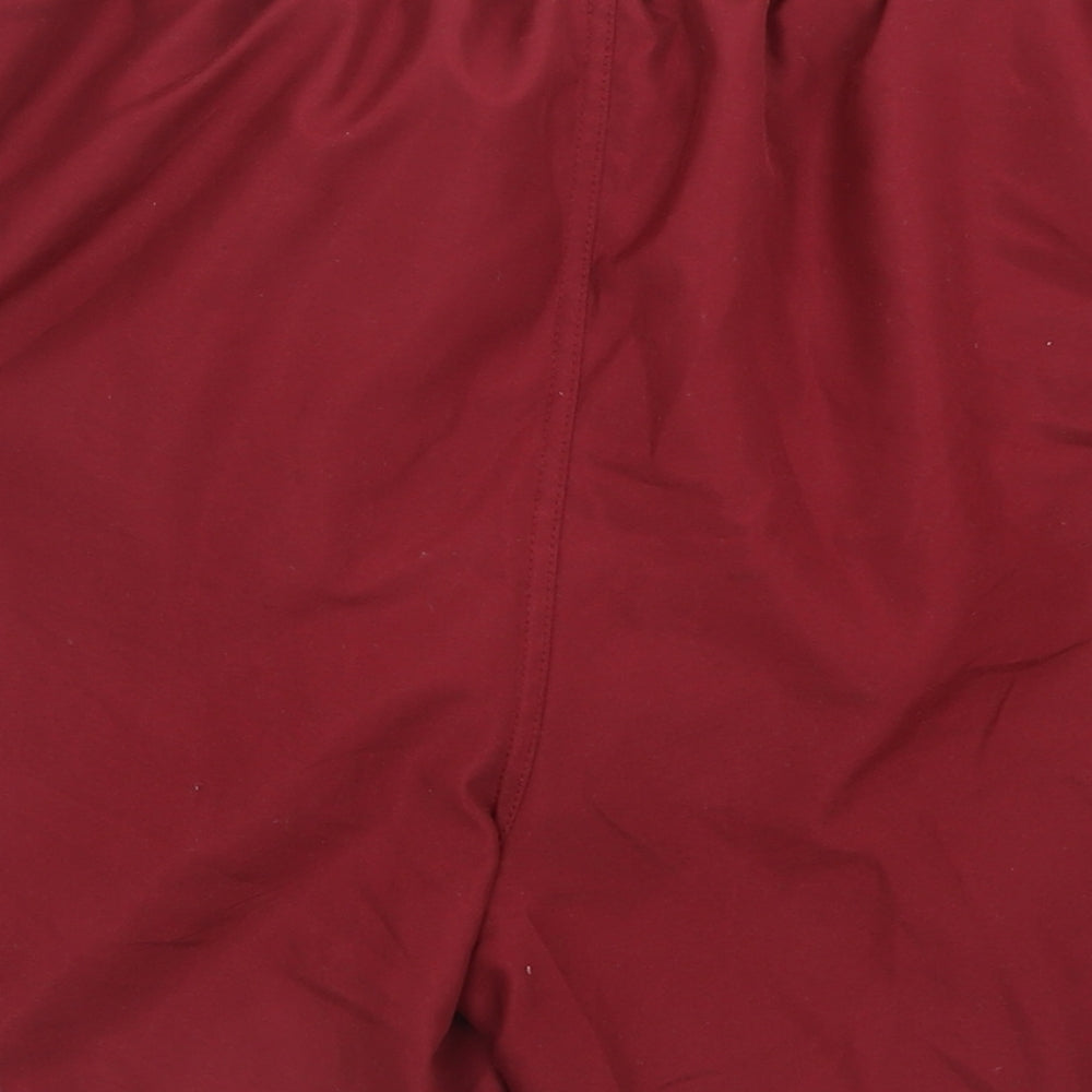 Matalan Womens Red Polyester Sweat Shorts Size 2XL L6 in Regular Tie