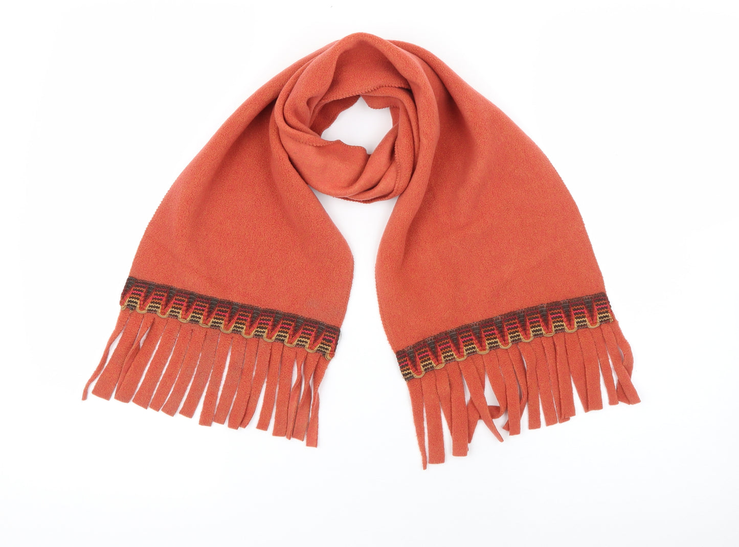 Zepla Unisex Orange Acrylic Scarf