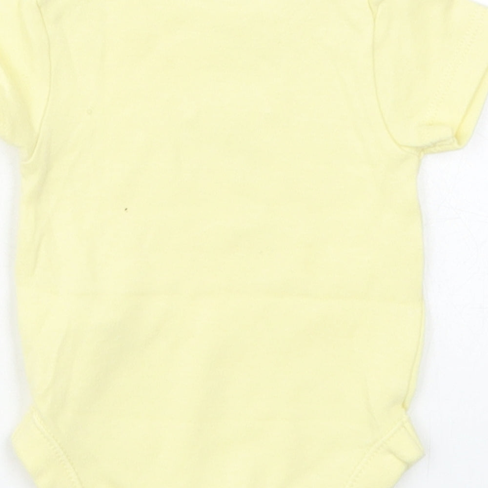 George Girls Yellow Cotton Babygrow One-Piece Size Newborn Button - Shell We Be Friends Mermaid