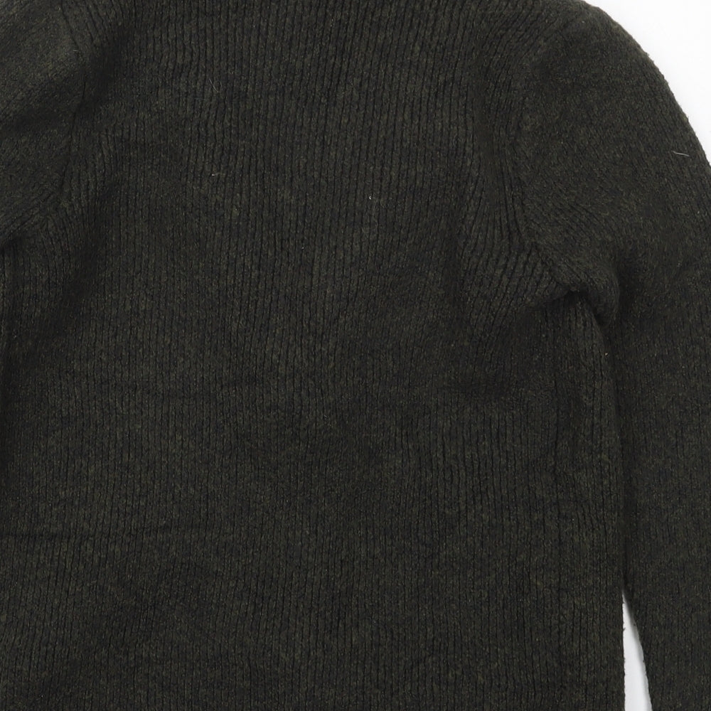 Atmosphere Womens Green Collared Cotton Cardigan Jumper Size 6