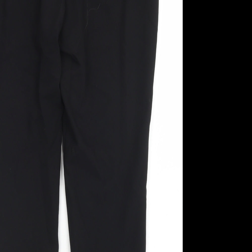 NEXT Womens Black Polyester Dress Pants Trousers Size 12 L23 in Regular Hook & Eye