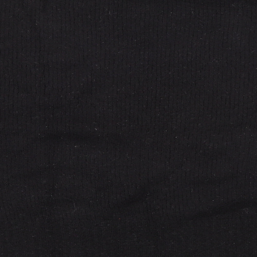 Zara Womens Black Crew Neck Acrylic Pullover Jumper Size M