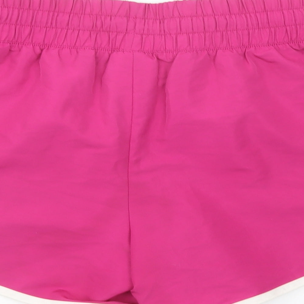 Danskin Womens Purple Polyester Sweat Shorts Size S L3 in Regular Drawstring
