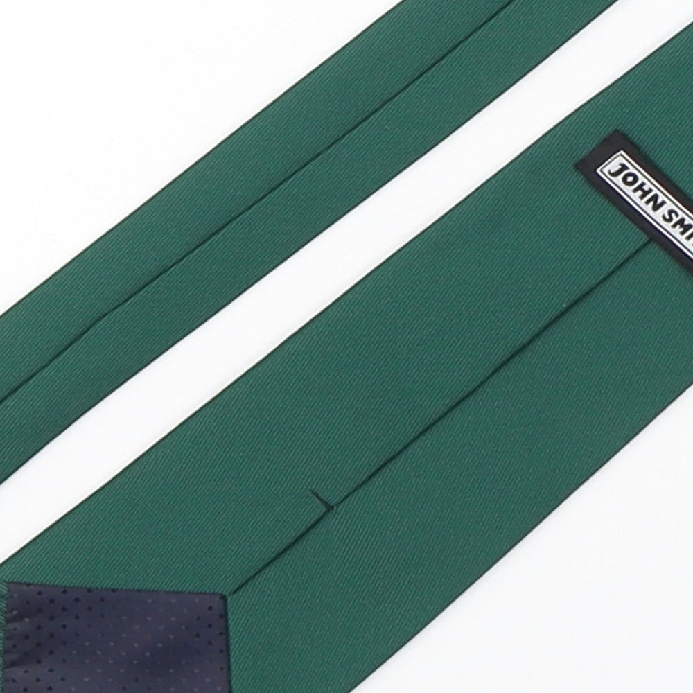John Smith Mens Green Polyester Pointed Tie One Size