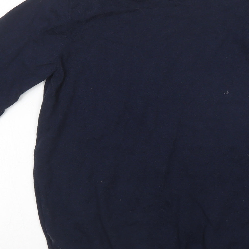NEXT Womens Blue Crew Neck Cotton Pullover Jumper Size 10