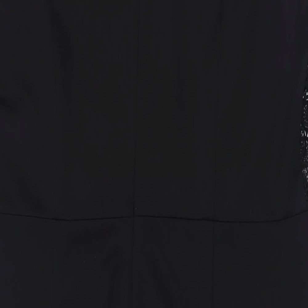 Savida Womens Black Polyester A-Line Size 16 Collared Zip