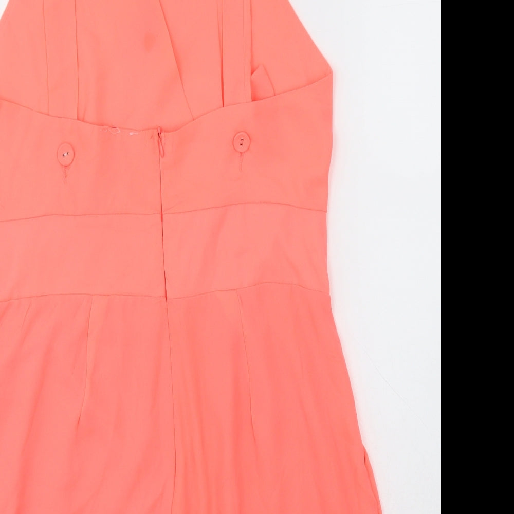Dolls Paris Womens Pink 100% Polyester Playsuit One-Piece Size L Zip