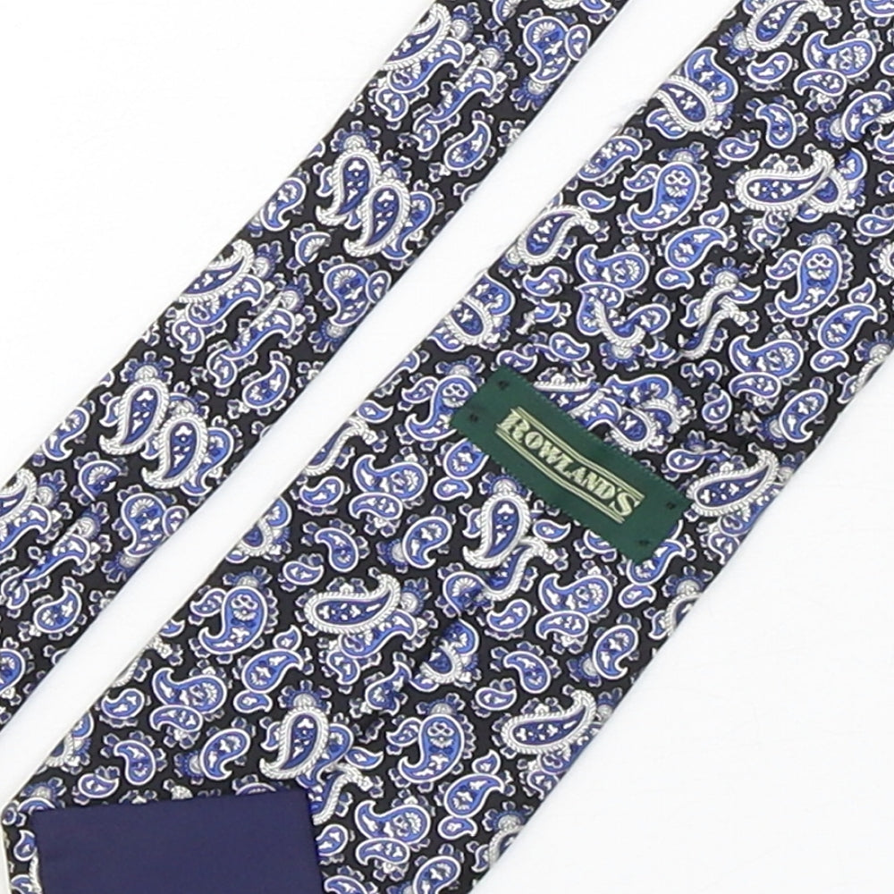 Rowlands Mens Multicoloured Paisley Silk Pointed Tie One Size