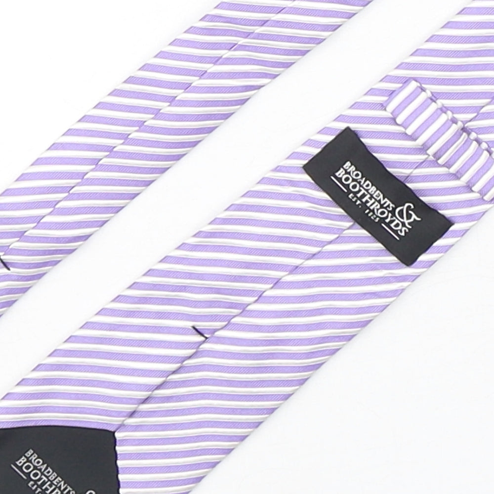 Broadbent & Boothroyds Mens Multicoloured Striped Silk Pointed Tie One Size