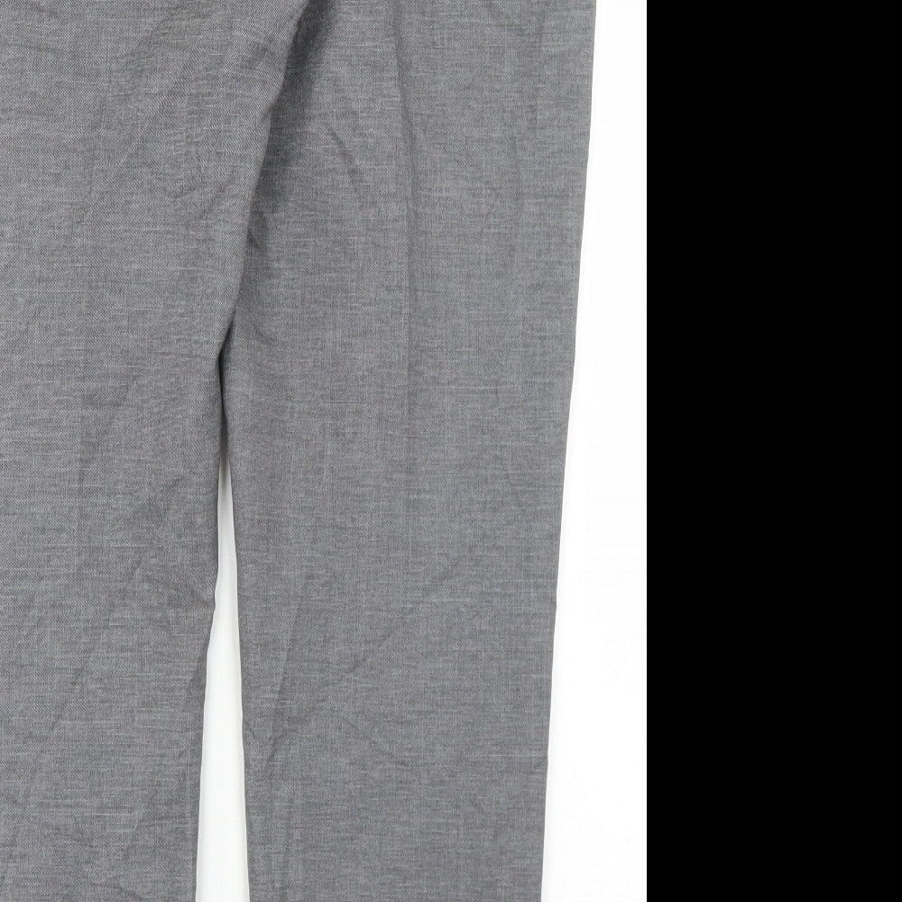 Atmosphere Womens Grey Polyester Dress Pants Trousers Size 16 L28 in Regular Hook & Eye