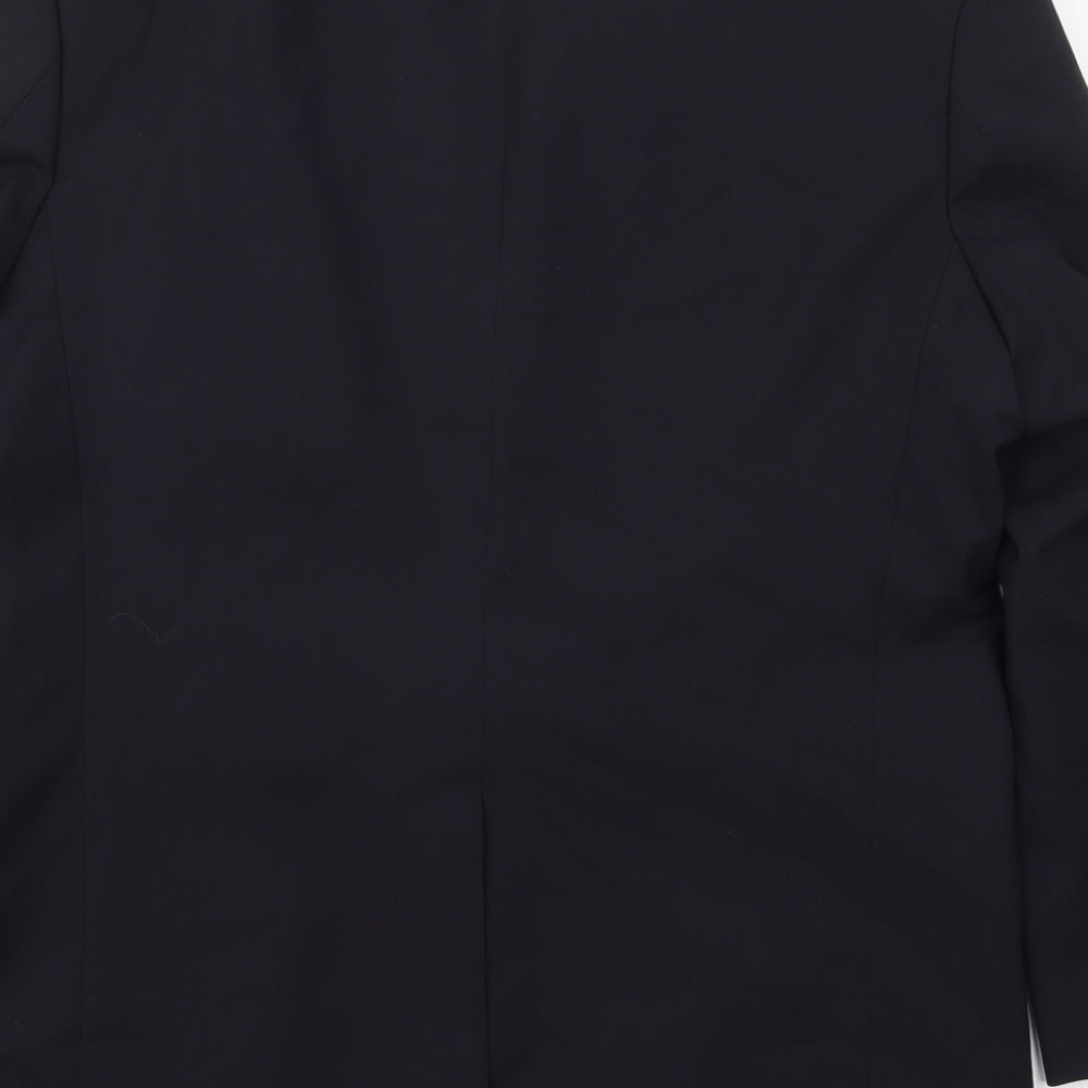Impressions Mens Blue Wool Jacket Suit Jacket Size 42