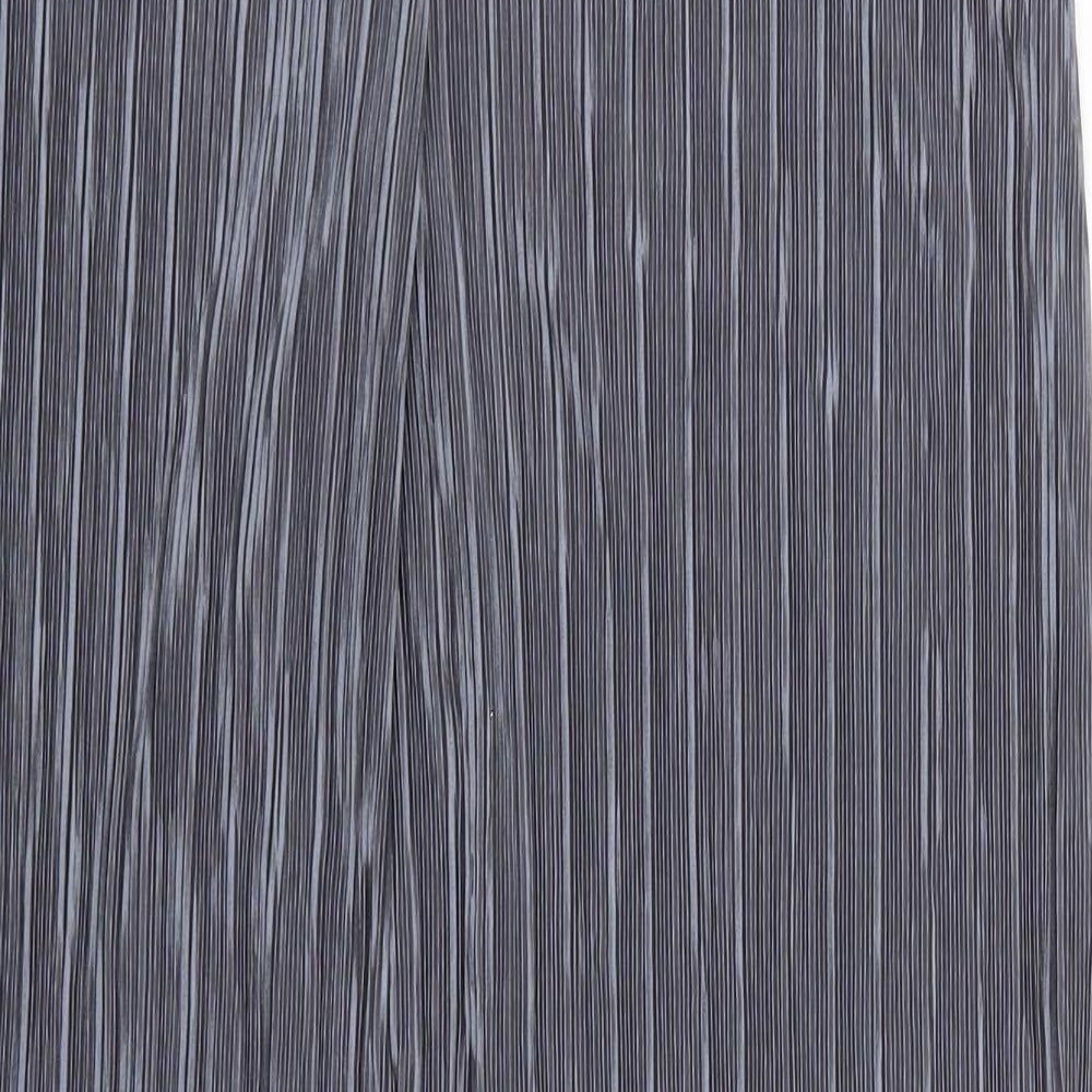 Preworn Womens Grey Polyester Trousers Size 30 in L29 in Regular