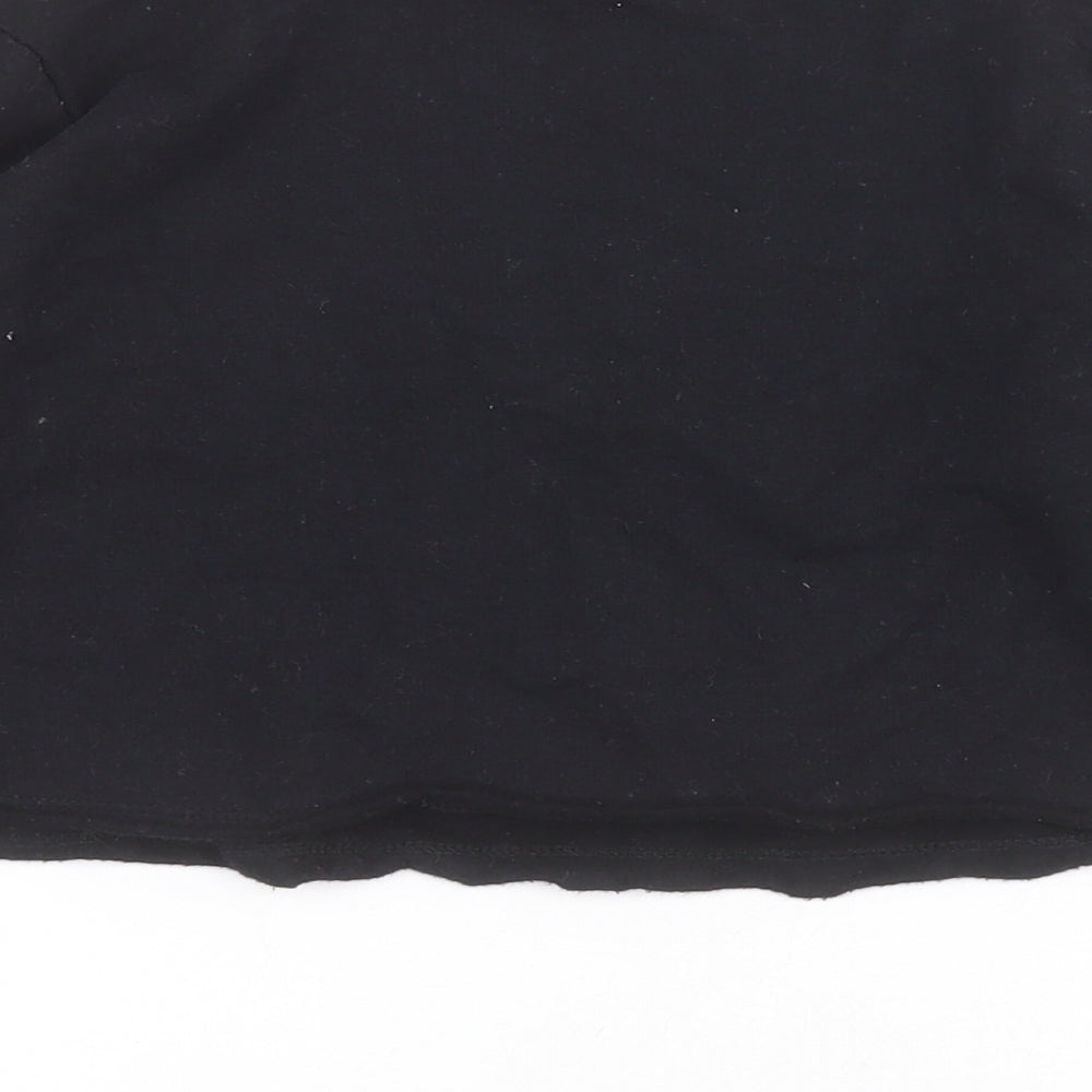 George Girls Black Cotton Pullover Hoodie Size 7-8 Years Pullover - Cropped
