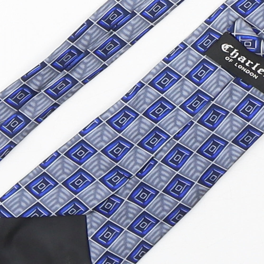 Charles Mens Multicoloured Plaids & Checks Silk Pointed Tie One Size