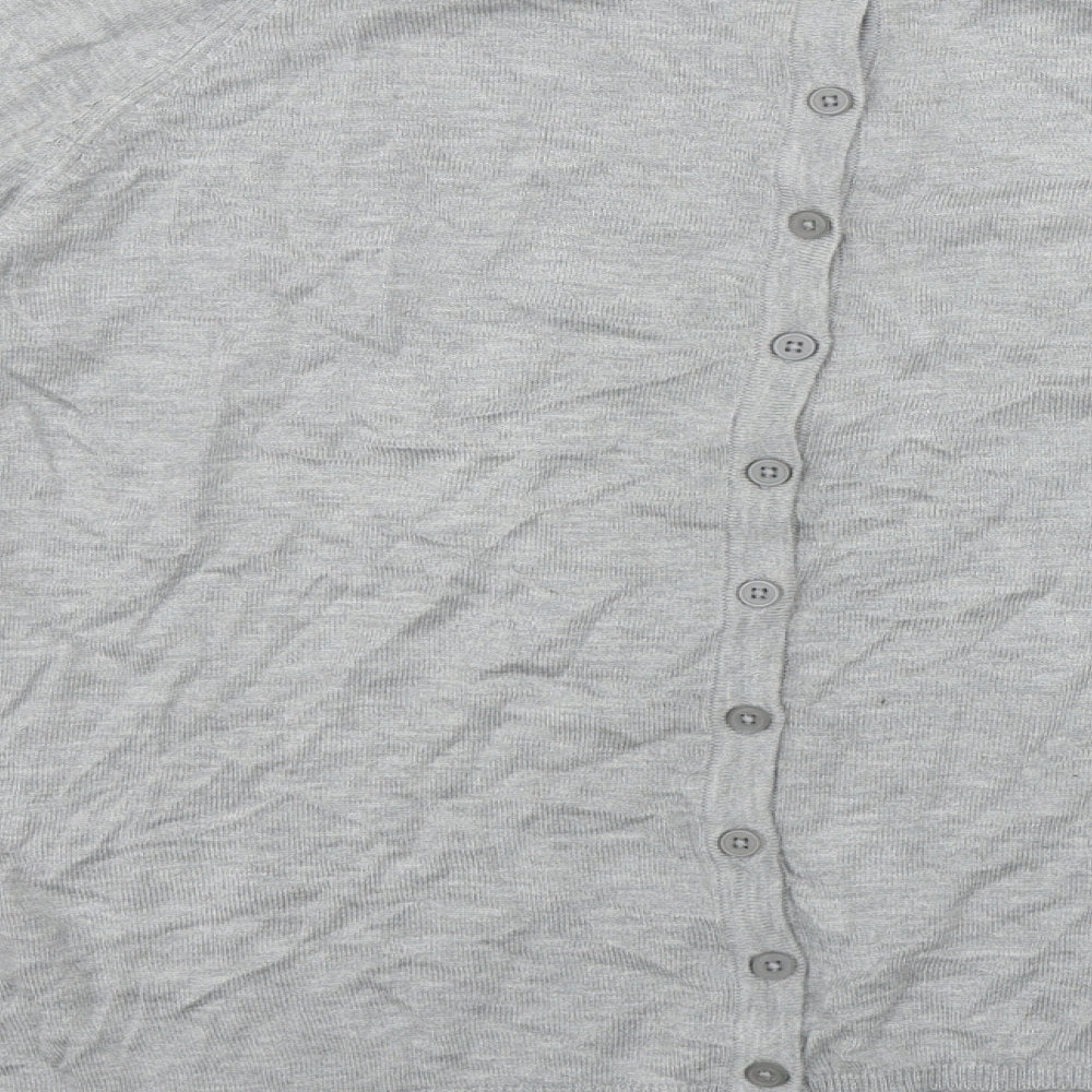Marks and Spencer Womens Grey Round Neck Acrylic Pullover Jumper Size 18