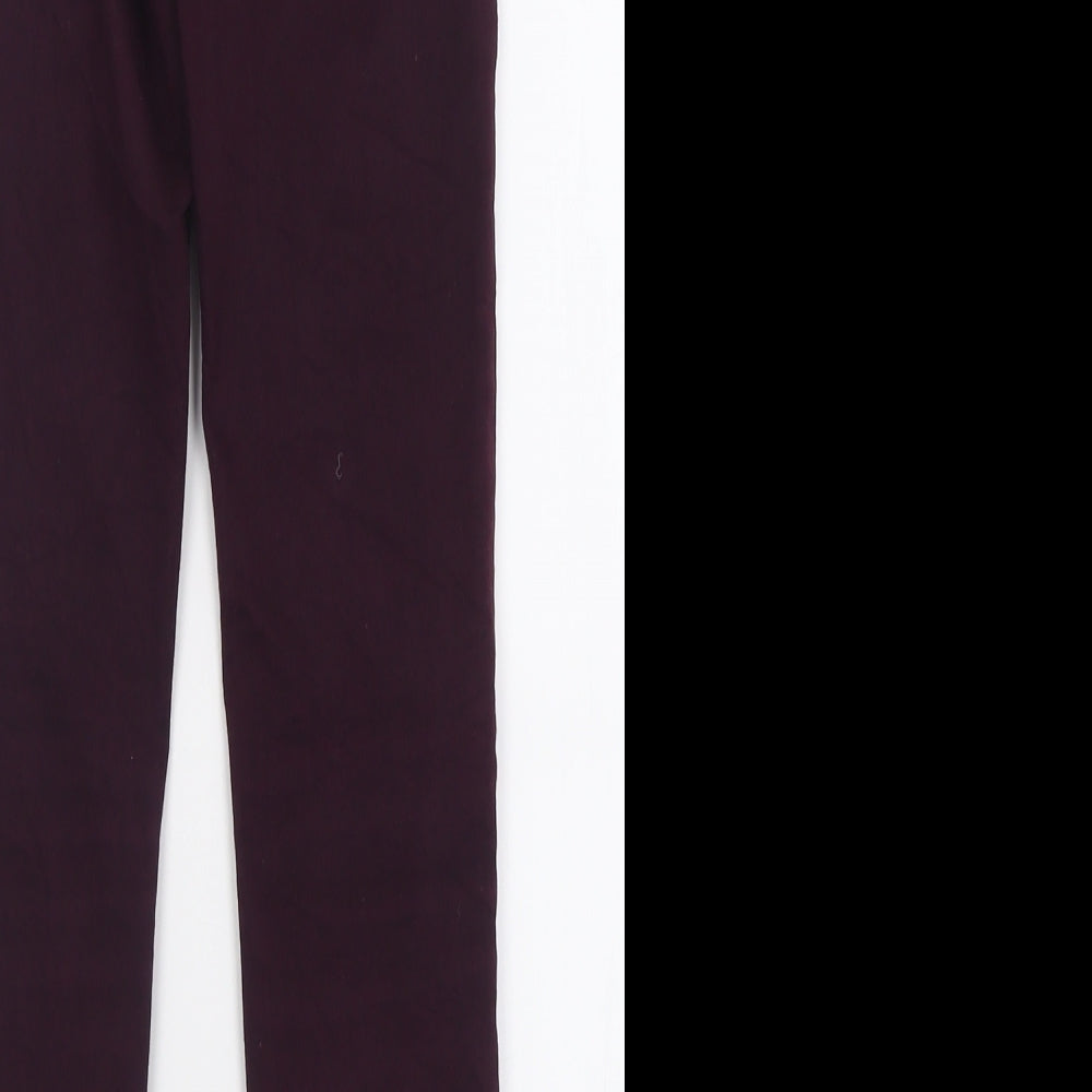 Topshop Womens Purple Cotton Skinny Jeans Size 25 in L28 in Regular Button