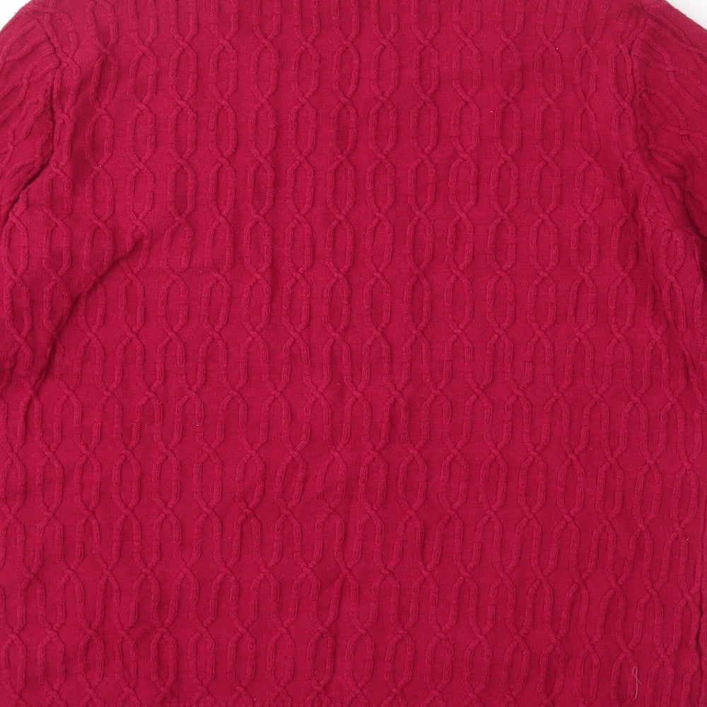 CC Womens Pink Round Neck 100% Cotton Pullover Jumper Size M