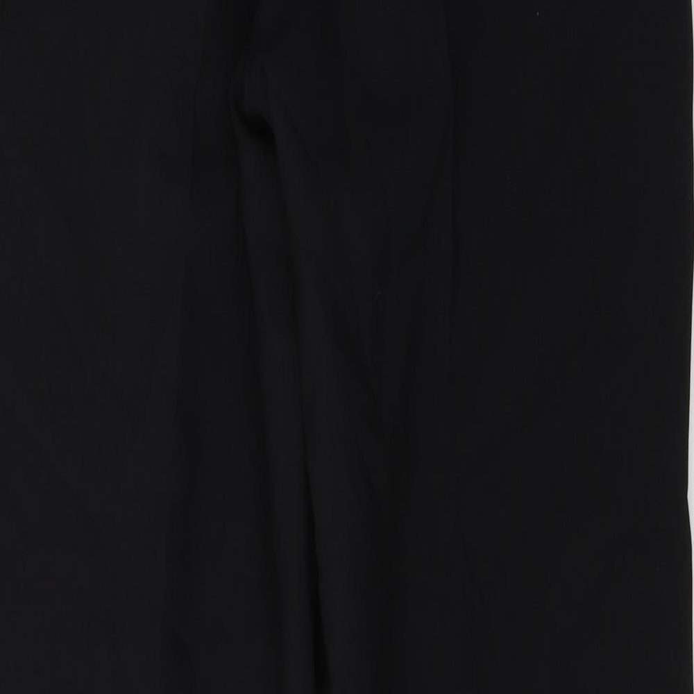 Mango Womens Blue Polyester Cropped Trousers Size 10 L26 in Regular Button
