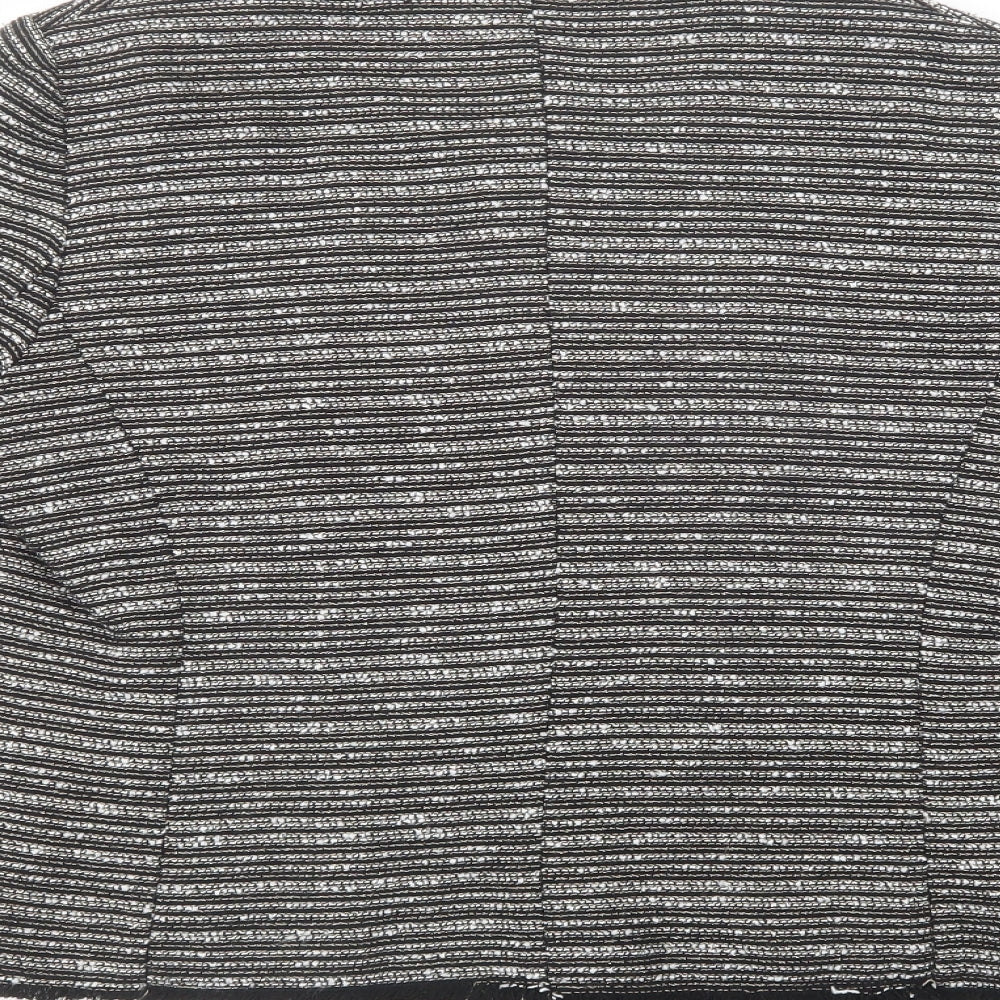 Mango Womens Grey Jacket Blazer Size L Zip