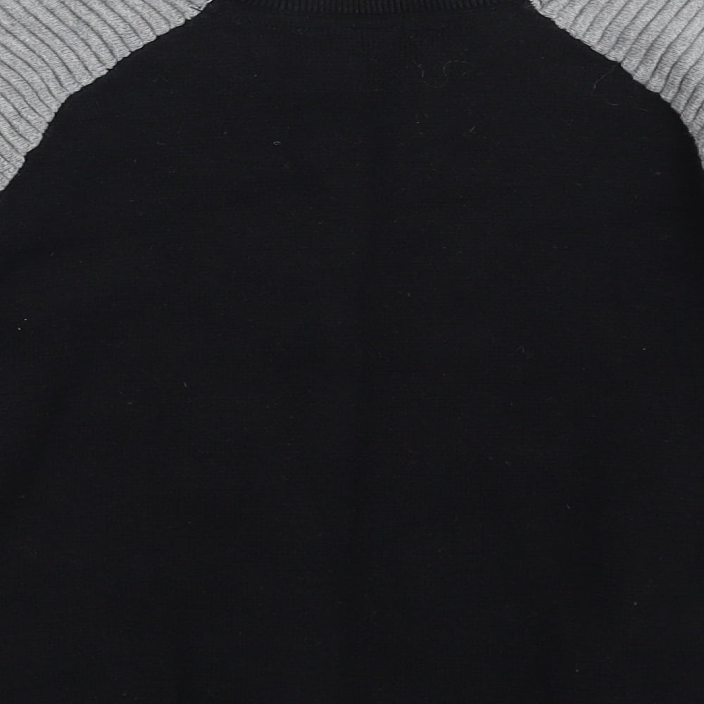 TU Girls Black Crew Neck 100% Cotton Pullover Jumper Size 6 Years Pullover