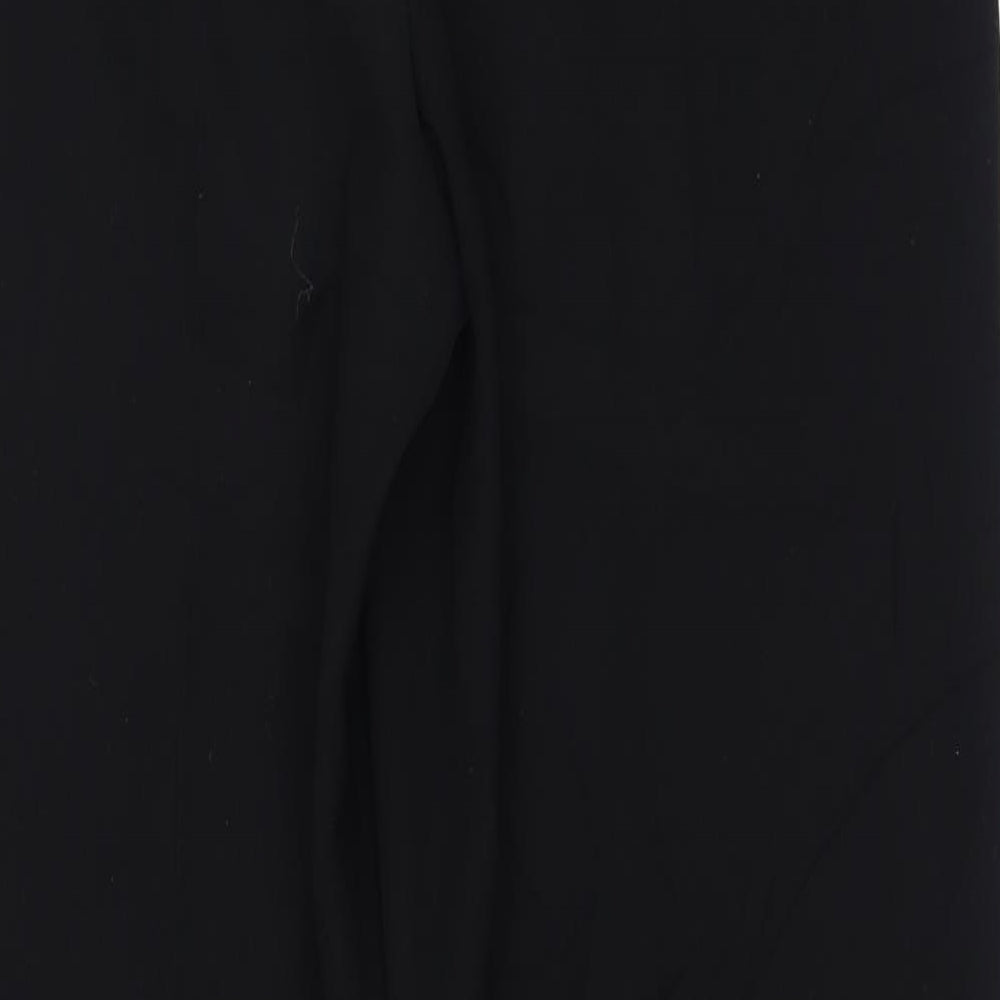 Gerry Weber Womens Black Polyester Trousers Size 10 L28 in Regular Zip