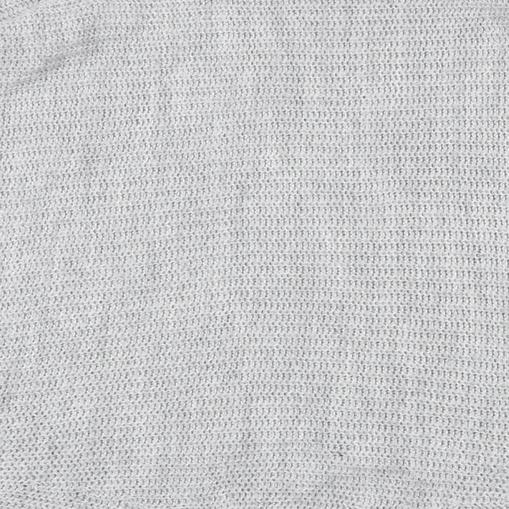 Isabella D Womens Grey Round Neck Acrylic Pullover Jumper Size 2XL