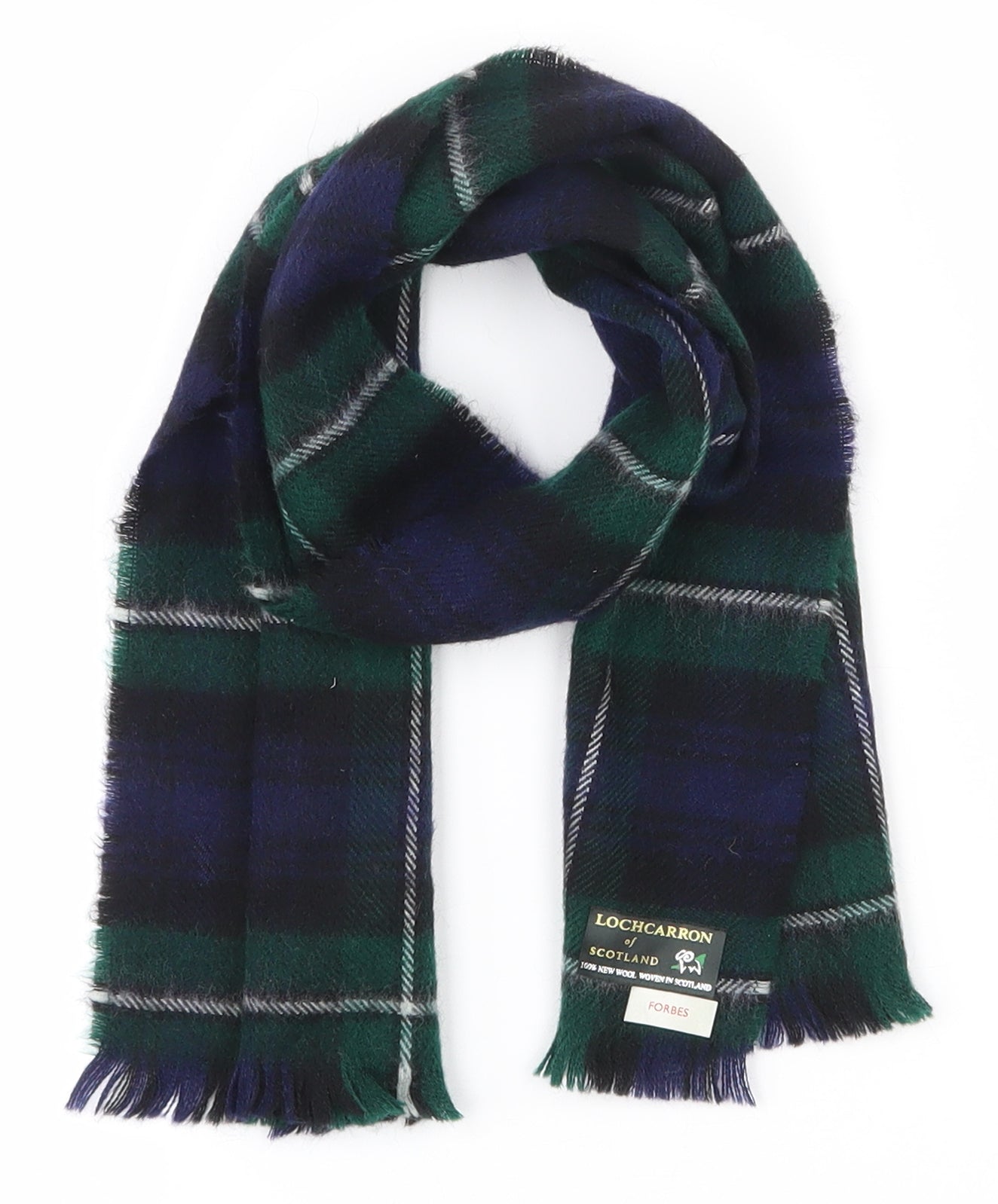 Locharron of scotland Mens Multicoloured Plaid Wool Scarf One Size