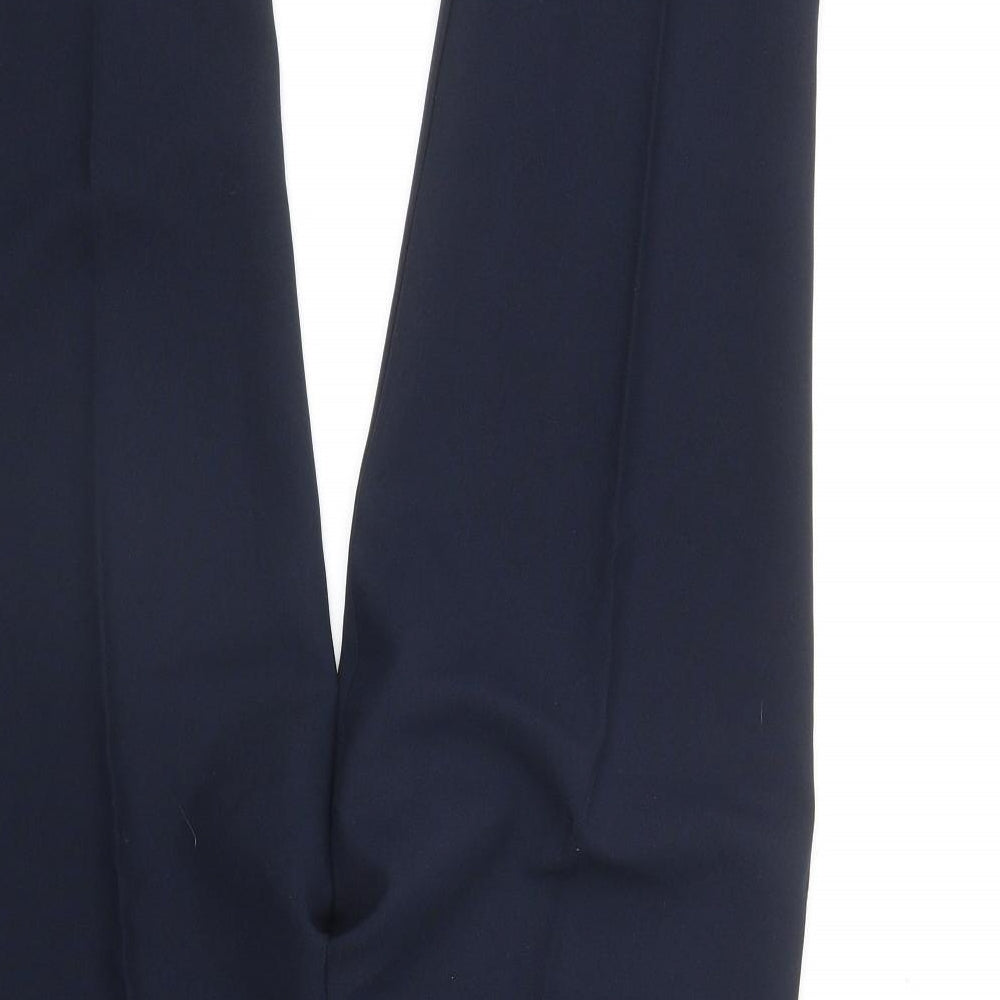Preworn Womens Blue Polyester Trousers Size 14 L24 in Regular