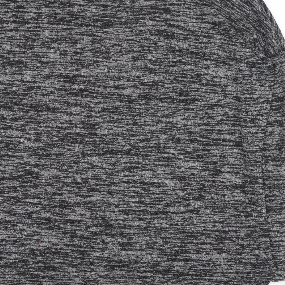 Select Womens Grey V-Neck Polyester Pullover Jumper Size 12