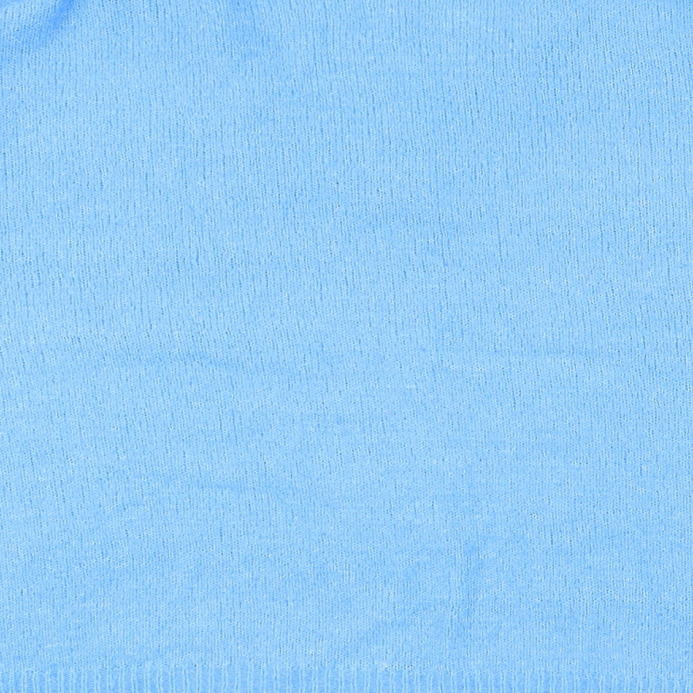 Primark Womens Blue V-Neck Acetate Pullover Jumper Size 14 - 14-16