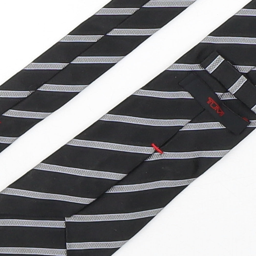 Tumi Mens Multicoloured Striped Silk Pointed Tie One Size