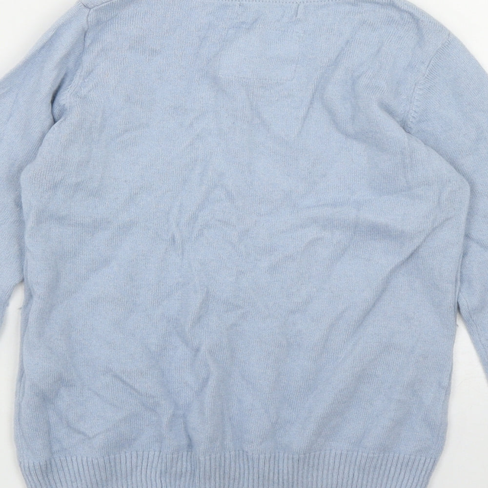 Autograph Boys Blue Round Neck Viscose Pullover Jumper Size 5-6 Years