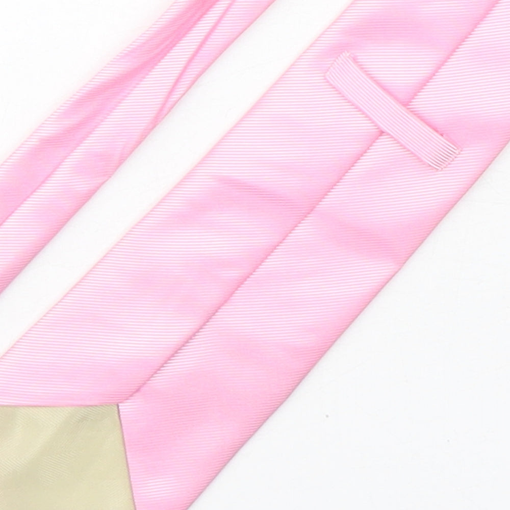 Marks and Spencer Mens Pink Polyester Pointed Tie One Size