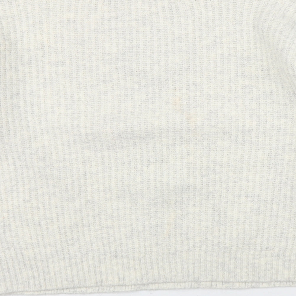RJR.John Rocha Womens Grey Round Neck Acrylic Pullover Jumper Size 12