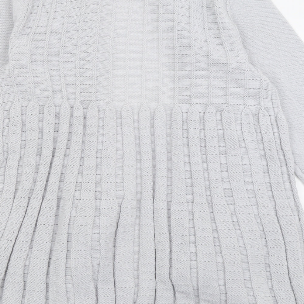 Damart Womens Grey V-Neck Acrylic Cardigan Jumper Size 10