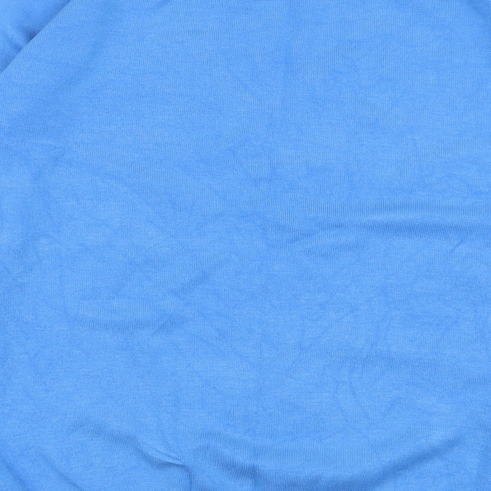 Dunnes Stores Mens Blue Round Neck Viscose Pullover Jumper Size L