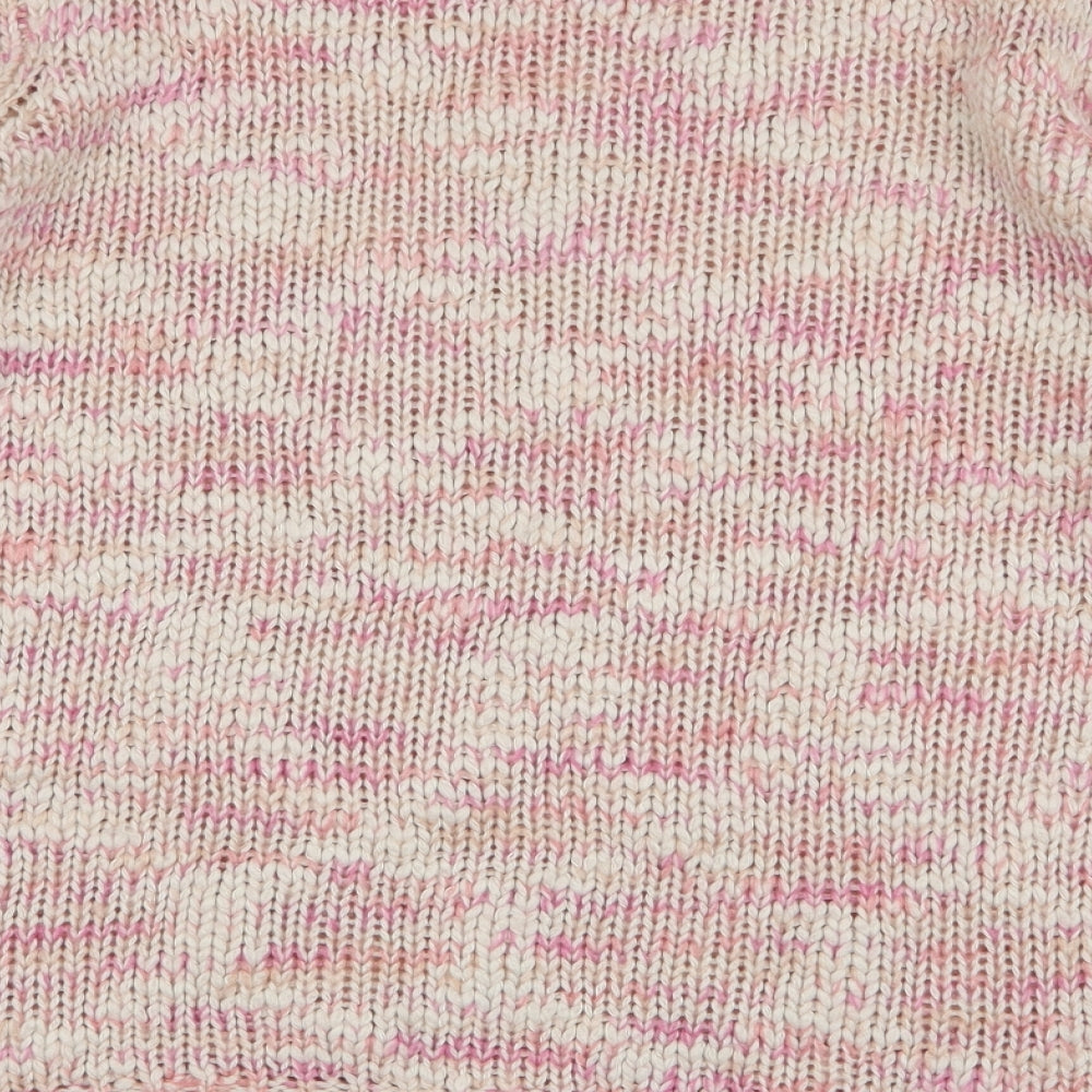 F&F Womens Pink Round Neck Acrylic Pullover Jumper Size 14