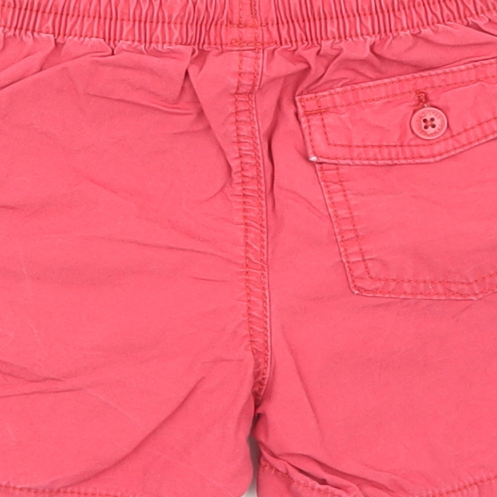 Gap Boys Red Cotton Cropped Trousers Size 18-24 Months Drawstring