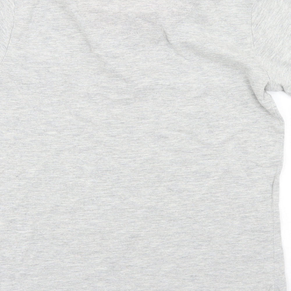 TU Boys Grey Cotton Basic Polo Size 7 Years Collared Button