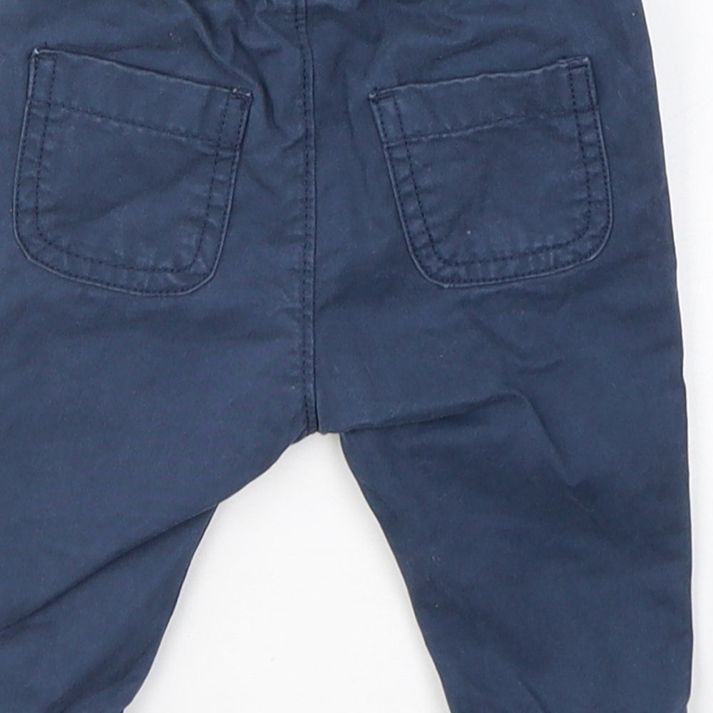 NEXT Boys Blue Cotton Capri Trousers Size 0-3 Months Pullover