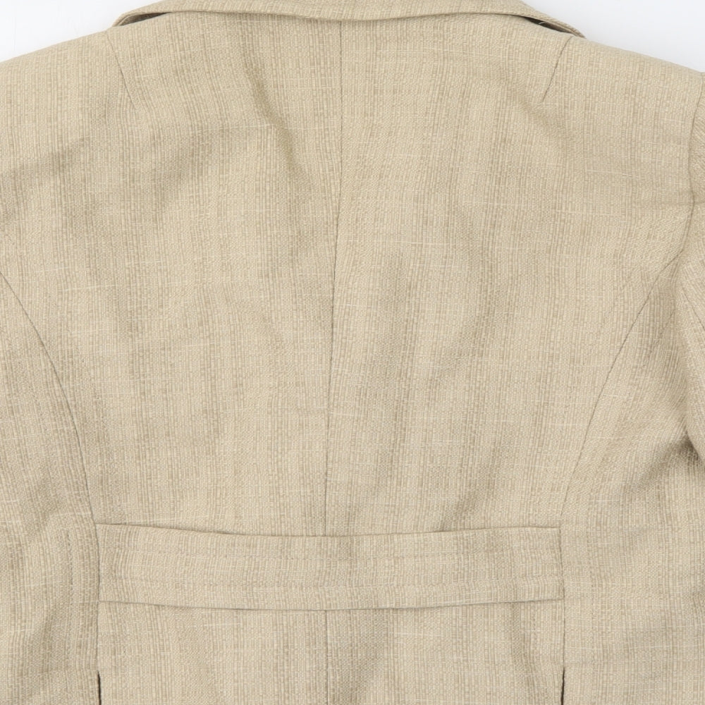 Coast Womens Beige Jacket Size 12 Button