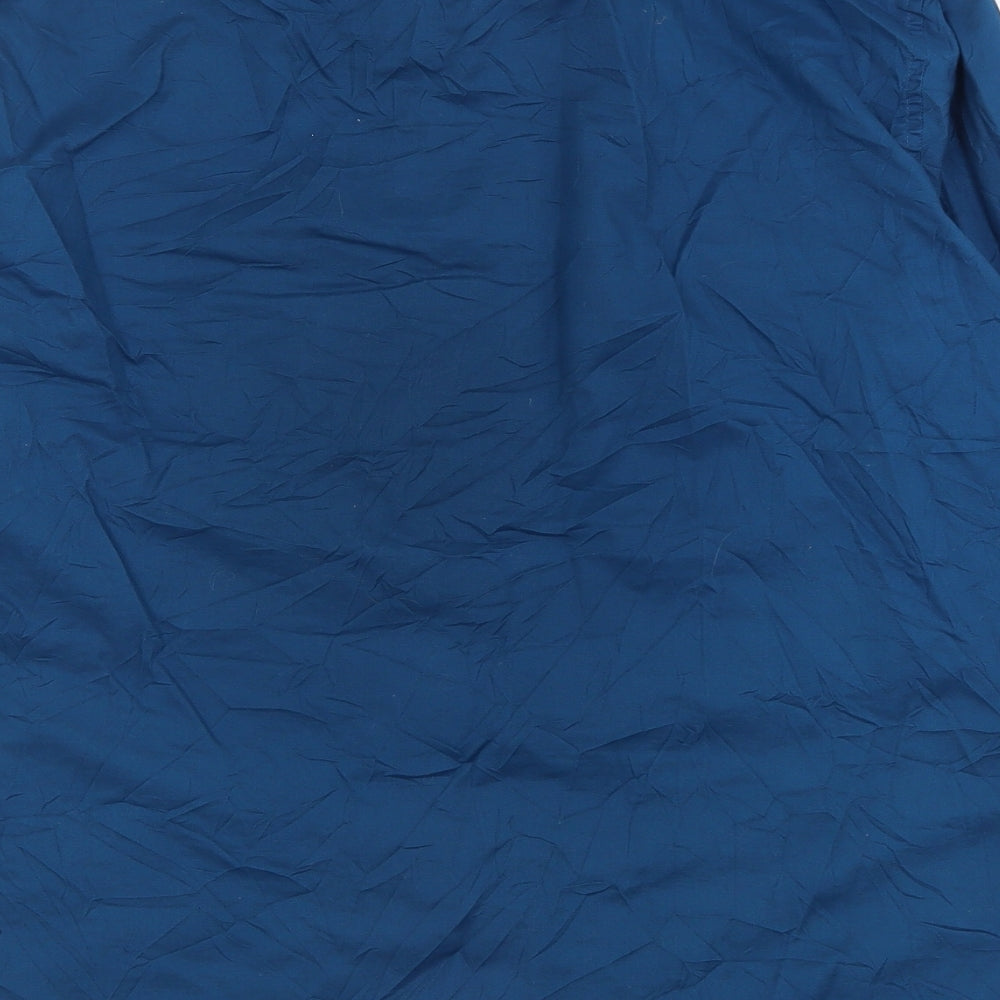 Taylor & Wright Mens Blue Cotton Button-Up Size 17.5 Collared Button