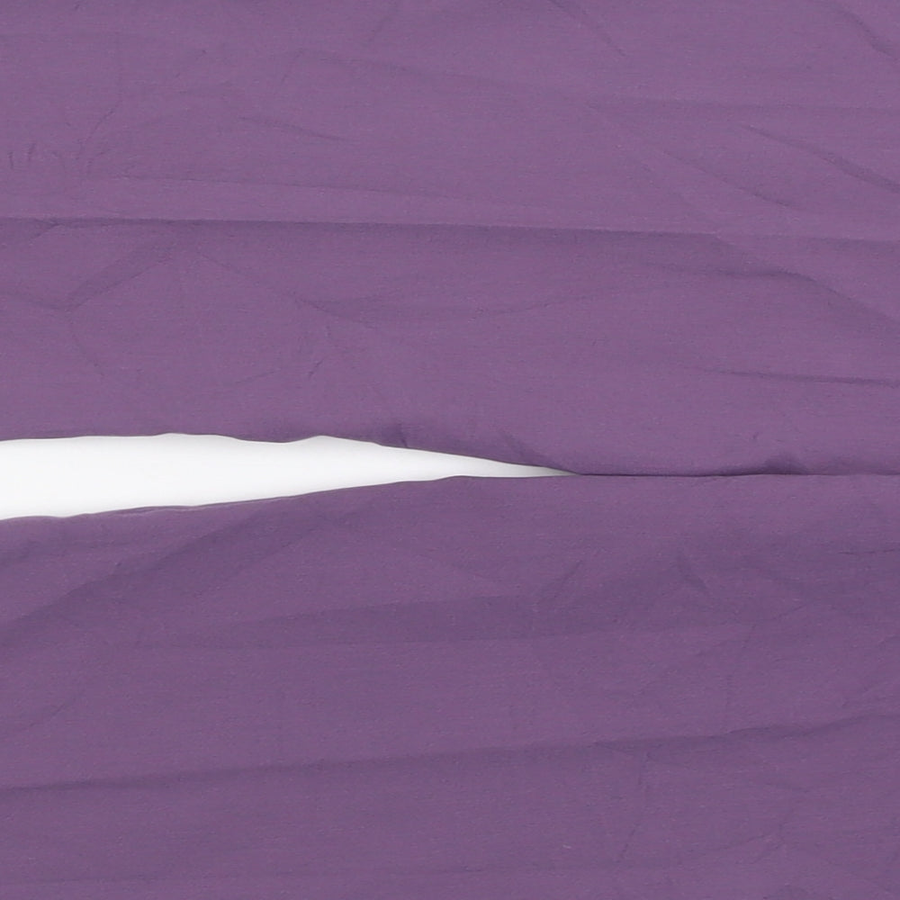 Charmance Womens Purple Polyester Trousers Size 20 L30 in Regular Hook & Eye