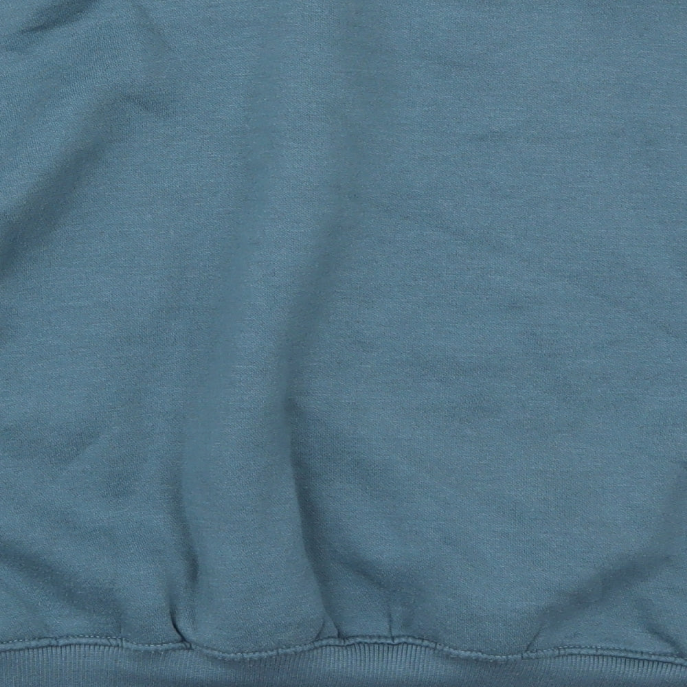 Missguided Womens Blue Cotton Pullover Sweatshirt Size 8 Pullover - New Season Essentials
