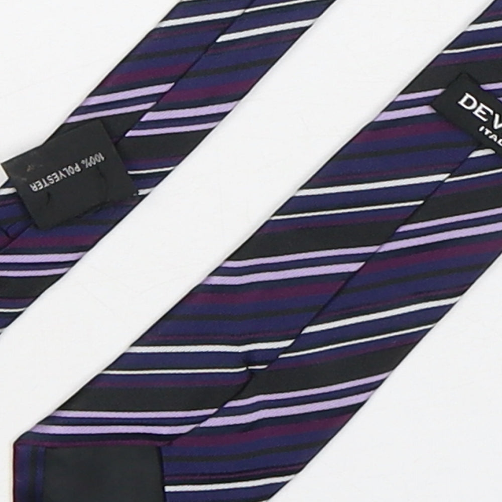Device Mens Multicoloured Striped Polyester Pointed Tie One Size
