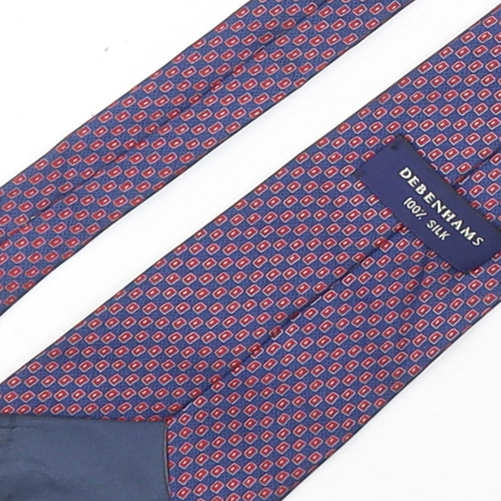 Debenhams Mens Multicoloured Geometric Silk Pointed Tie One Size