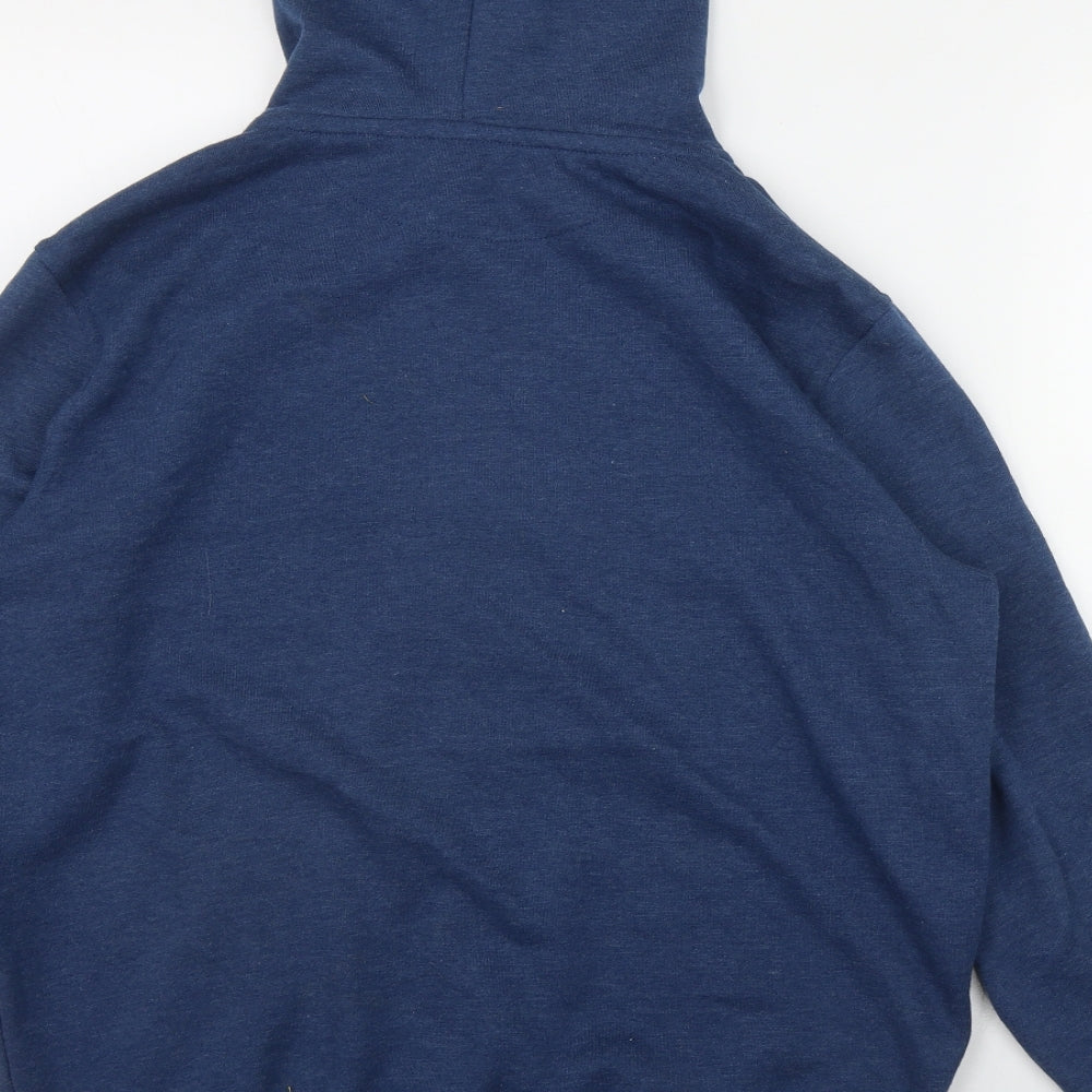 Dunnes Stores Mens Blue Cotton Full Zip Hoodie Size M