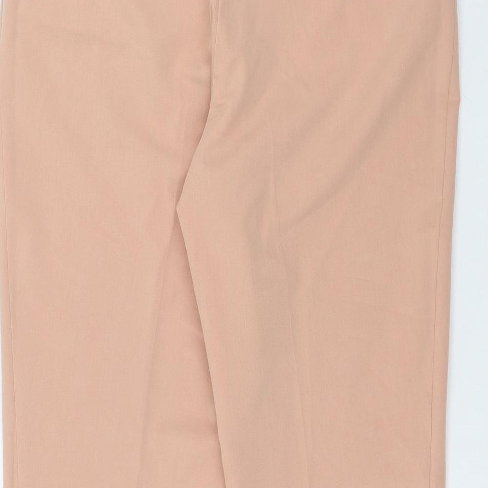 New Look Womens Pink Polyester Trousers Size 10 L26 in Regular Zip